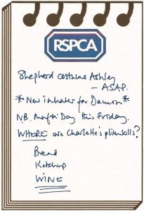 RSPCA memo pad