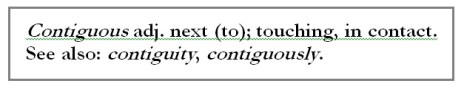 definition of contiguous