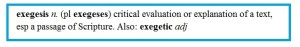 definition of exegesis