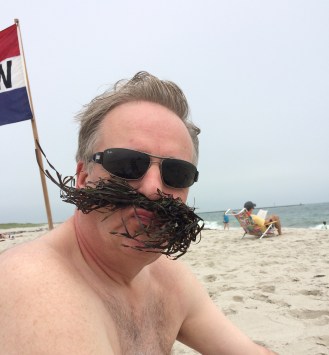 seaweed to look like a moustache