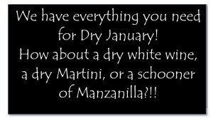 pub sign dry January