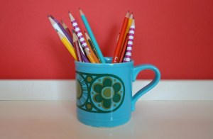 pencils in sixties mug